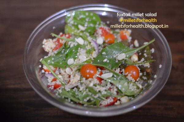 Millets for health Foxtail millet salad